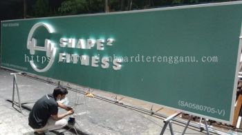 SHAPE FITNESS 3D BOX UP  LED FRONTLIT SIGNAGE SIGNBOARD 