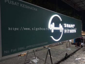 SHAPE FITNESS 3D BOX UP  LED FRONTLIT SIGNAGE SIGNBOARD 