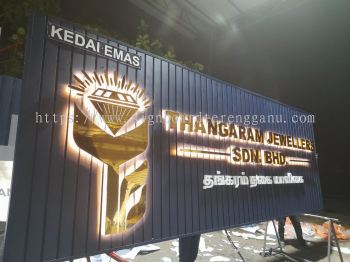 Thangaram Jewellers Sdn Bhd - 3D LED Stainless Steel Backlit with Aluminum Panel Signboard - Klang 