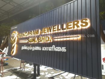 Thangaram Jewellers Sdn Bhd - 3D LED Stainless Steel Backlit with Aluminum Panel Signboard - Klang 