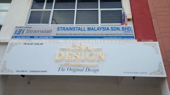 CSA Design - The Original Design - 3D LED Stainless Steel Gold Mirror Signboard - Puchong 