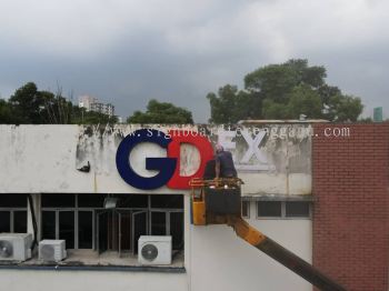 GDEX ALUMINIUM 3D LED BOX UP LETTERING IN TEMERLOH MENTAKAB