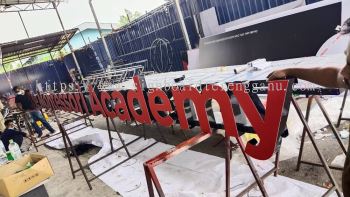 THE MONTESSORI ACADEMY 3D LED BOX UP LETTERING SIGNAGE AT KERTIH 