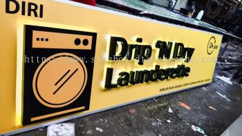 DRIP 'N DRY 3DBOX UP LED BACKLIT SIGNBOARD SIGNAGE AT TERENGGANU DUNGUN