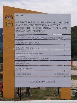 JKR CONSTRUCTION PROJECT SIGNBOARD SIGNAGE AT JABUR KEMAMAN TERENGGANU MALAYSIA