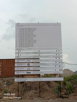 JKR CONSTRUCTION PROJECT SIGNBOARD SIGNAGE AT AJIL TERENGGANU MALAYSIA