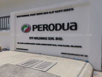 PERODUA 3D BOX UP PVC FOAM BOARD LETTERING SIGNBOARD AT KUALA TERENGGANU MALAYSIA