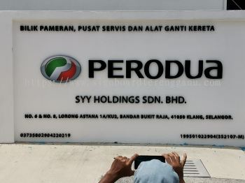 PERODUA 3D BOX UP PVC FOAM BOARD LETTERING SIGNBOARD AT JABI TERENGGANU MALAYSIA