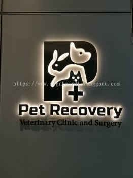 PET RECOVERY INDOOR 3D LED BACKLIT BOX UP STAINLESS STEEL GOLD LETTERING SIGNAGE SIGNBOARD AT BESULT KUALA TERENGGANU MALAYSIA