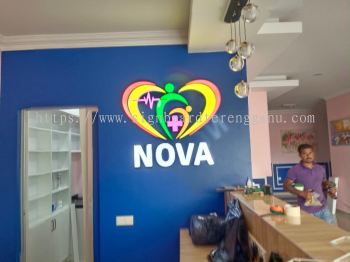 NOVA INDOOR 3D LED FRONTLIT LETTERING SIGNAGE AT PEKAN TOWN PAHANG MALAYSIA