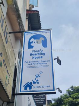 FLOOFY BOARDING HOUSE DOUBLE SIDE LIGHTBOX SIGNAGE SIGNBOARD AT MARAN PAHANG MALAYSIA