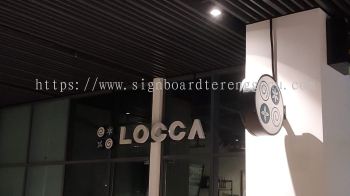 LOCCA ROUND SHAPE DOUBLE SIDE LIGHTBOX SIGNAGE SIGNBOARD AT KEMAMAN TERENGGANU