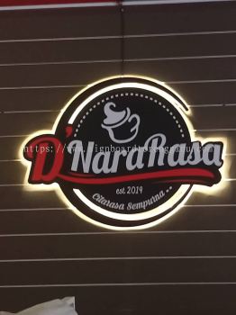 D'NARA RASA INDOOR 3D LED LETTERING SIGNAGE WITH LED BACKLIT LOGO AT CHINI PEKAN PAHANG MALAYSIA