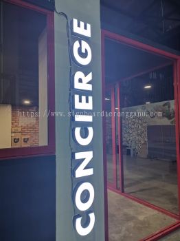 CONCIERGE INDOOR 3D LED LETTERING SIGNAGE WITH LED FRONTLIT AT KEMAMAN TERENGGANU MALAYSIA