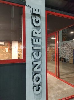 CONCIERGE INDOOR 3D LED LETTERING SIGNAGE WITH LED FRONTLIT AT KEMAMAN TERENGGANU MALAYSIA