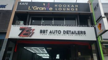 BBT AUTO DETAILERS SHOP ALUMINIUM PANEL BASE 3D LED BOX UP LETTERING SIGNBOARD SIGNAGE AT KEMAMAN CHUKAI TERENGGANU MALAYSIA