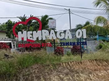 MEMPAGA SATU 3D BOX UP LETTERING SMALL STAND SIGNAGE SIGNBOARD AT CHUKAI KEMAMAN TERENGGANU MALAYSIA