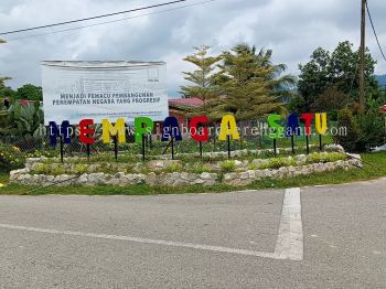 MEMPAGA SATU 3D BOX UP LETTERING SMALL STAND SIGNAGE SIGNBOARD AT CHUKAI KEMAMAN TERENGGANU MALAYSIA