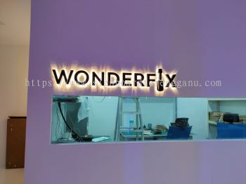 WONDERFIX INDOOR 3D LED EG BOX UP BACKLIT LETTERING SIGNAGE SIGNBOARD AT DUNGUN TERENGGANU MALAYSIA