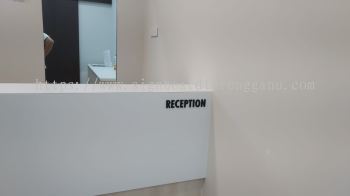 RECEPTION INDOOR 3D PVC FOAM BOARD CUT OUT LETTERING SIGNAGE SIGNBOARD AT PEKAN TERENGGANU MALAYSIA