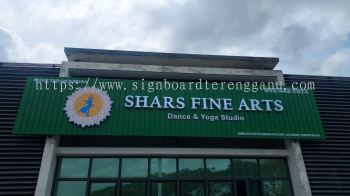 SHARS FINE OUTDOOR ALUMINIUM PANEL BASE CEILING PANEL 3D LED BOX UP LETTERING SIGNBOARD SIGNAGE AT PAKA DUNGUN TERENGGANU MALAYSIA