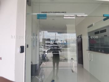 KLINIK COMPANY LOGO PRINTING GLASS DOOR STICKER AT KERTEH KEMAMAN TERENGGANU MALAYSIA 