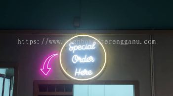 SPECIAL ORDER HERE CUSTOM DESIGN INDOOR LED NEON LIGHT LETETR SIGNAGE AT KERTEH KEMAMAN TERENGGANU