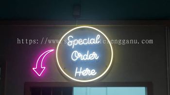 SPECIAL ORDER HERE CUSTOM DESIGN INDOOR LED NEON LIGHT LETETR SIGNAGE AT KERTEH KEMAMAN TERENGGANU