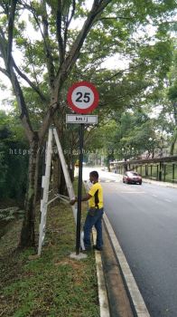 JKR ROARD STAND SIGNAGE 3M HIP REFLECTIVE STICKER AT DUNGUN TERENGGANU MALAYSIA