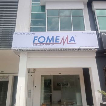 FOMEMA OUTDOOR NORMAL LIGHTBOX SIGNAGE SIGNBOARD AT BESERAH BANDAR INDERA MAHKOTA KUANTAN PAHANG MALAYSIA