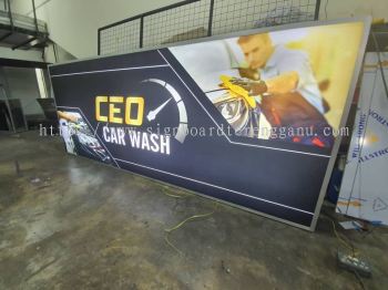 CEO CAR WASH OUTDOOR NORMAL LIGHTBOX SIGNAGE SIGNBOARD AT KEMAMAN TERENGGANU MALAYSIA