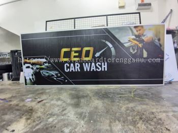 CEO CAR WASH OUTDOOR NORMAL LIGHTBOX SIGNAGE SIGNBOARD AT KEMAMAN TERENGGANU MALAYSIA