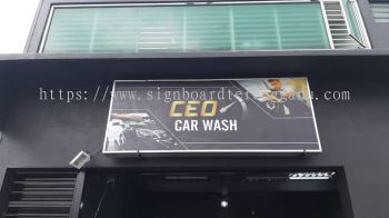 CEO CAR WASH OUTDOOR NORMAL LIGHTBOX SIGNAGE SIGNBOARD AT DUNGUN TERENGGANU MALAYSIA