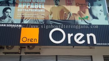 OREN OUTDOOR ALUMINIUM PANEL 3D LED BOX UP SIGNBOARD SIGNAGE AT CHUKAI KERTEH KEMAMAN TERENGGANU MALAYSIA