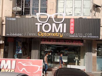 TOMI OPTOMETRY OUTDOOR ALUMINIUM PANEL 3D LED BOX UP SIGNBOARD SIGNAGE AT PAKA TERENGGANU MALAYSIA