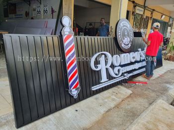 ROMEO'S OUTDOOR ALUMINIUM PANEL 3D LED BOX UP SIGNBOARD SIGNAGE AT PAKA DUNGUN TERENGGANU MALAYSIA