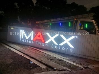 IMAXX OUTDOOR ALUMINIUM PANEL 3D LED BOX UP SIGNBOARD SIGNAGE AT KUANTNA PAHANG MALAYSIA