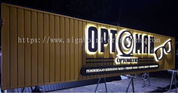 OPTIMIK OUTDOOR ALUMINIUM PANEL 3D LED BOX UP SIGNBOARD SIGNAGE AT MARAN PAHANG MALAYSIA