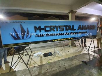 M-CRYSTAL AWARD OUTDOOR 3D BOX UP LED BACKLIT SIGNBOARD SIGNAGE AT CHUKAI KERTEH KEMAMAN TERENGGANU MALAYSIA