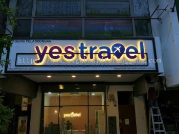 YESTRAVEL OUTDOOR 3D BOX UP LED BACKLIT SIGNBOARD SIGNAGE AT BUKIT BESI DUNGUN KUALA TERENGGANU MALAYSIA