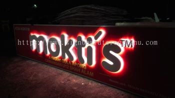 MOKTI'S OUTDOOR 3D BOX UP LED BACKLIT SIGNBOARD SIGNAGE AT BANDAR AL-MUKTAFI BILLAL SHAH, BUKIT BESI, RANTAU ABANG DUNGUN TERENGGANU MALAYSIA