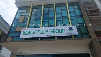 BLACK TULIP GROUP OUTDOOR METAL G.I SIGNAGE SIGNBOARD BIASA AT KUALA DUNGUN, JERANGAU, PAKA TERENGGANU MALAYSIA