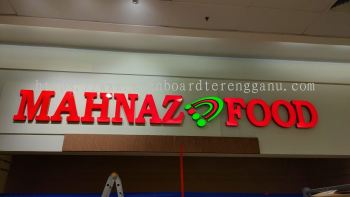 MAHNAZ FOOD INDOOR 3D LED FRONTLIT LETTERING SIGNBOARD SIGNAGE AT BANDAR PERMAISURI, CHALOK, SUNGAI TONG TERENGGANU MALAYSIA