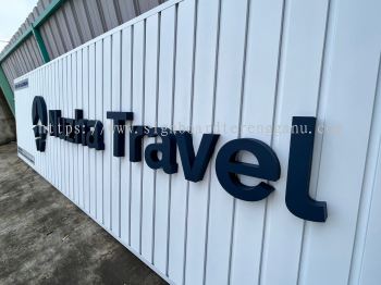 NUZHA TRAVEL OUTDOOR ALUMINIUM CEILING PANEL BASE 3D EG BOX UP LETTERING SIGNBOARD SIGNAGE AT CHUKAI KEMAMAN TERENGGANU MALAYSIA