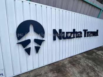 NUZHA TRAVEL OUTDOOR ALUMINIUM CEILING PANEL BASE 3D EG BOX UP LETTERING SIGNBOARD SIGNAGE AT  BANDAR INDERA MAHKOTA KUANTAN PAHANG MALAYSIA