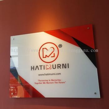 HATI MURNI INDOOR ACRYLIC POSTER FRAME ACRYLIC SIGNAGE PANEL AT MARANG TOWN TERENGGANU MALAYSIA