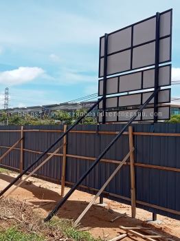 BUILDING SITE JKR CONSTRUCTION PROJECT SIGNBOARD SIGNAGE AT SUNGAI LEMBING, GAMBANG KUANTAN PAHANG MALAYSIA