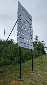 AIR SELANGOR CONSTRUCTION PROJECT SIGNBOARD SIGNAGE AT KUALA PAHANG, CHINI PEKAN PAHANG MALAYSIA