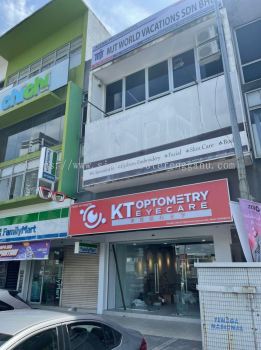 KT OPTOMETRY EYECARE OUTDOOR 3D LED BOX UP FRONTLIT LETTERING SIGNBOARD SIGNAGE AT KERTEH KEMAMAN TERENGGANU MALAYSIA