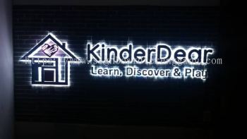 KINDERDEAR INDOOR 3D BOX UP LED EG BACKLIT LETTERING SIGNBOARD SIGNAGE AT PAKA DUNGUN TERENGGANU MALAYSIA